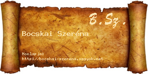 Bocskai Szeréna névjegykártya